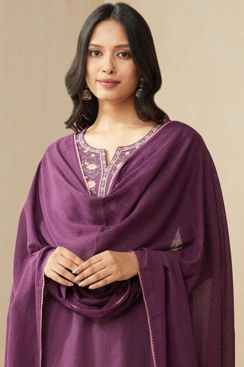 Roza Zoya Dark Purple Dupatta