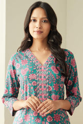 Gauhar Nilofar Sanganeri Kurta