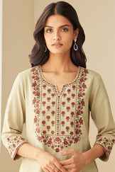 Rosheen Farah Beige Kurta
