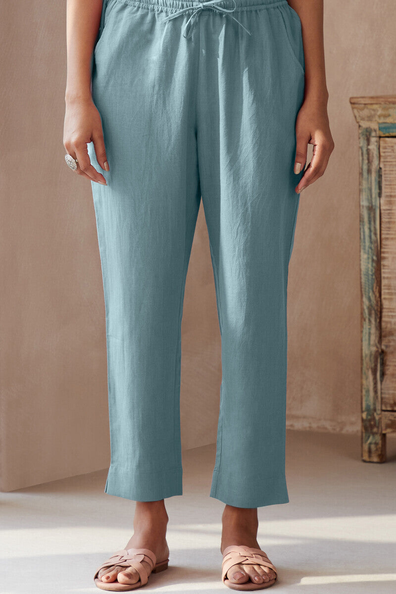 Roza Seher Sky Blue Narrow Pants