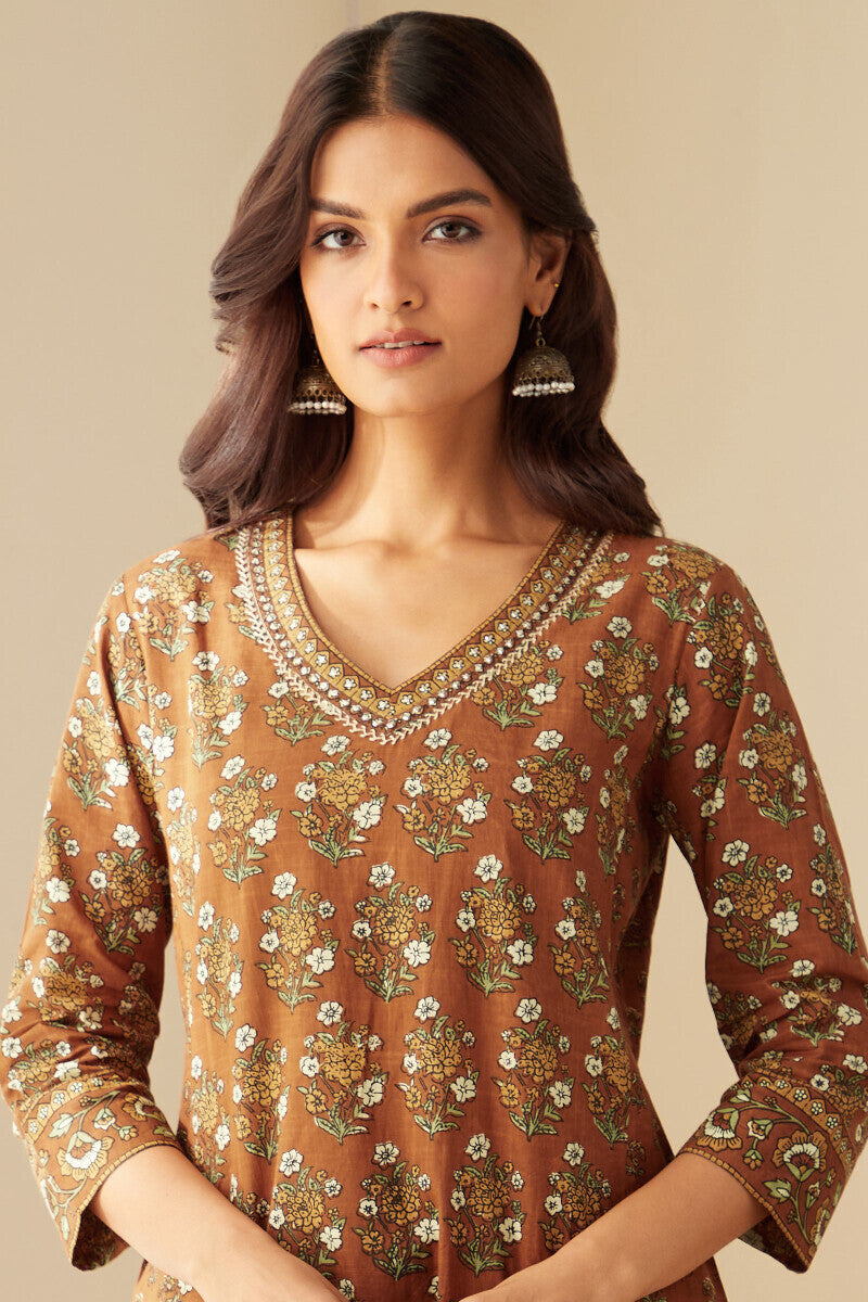 Gauhar Safira Sanganeri Kurta