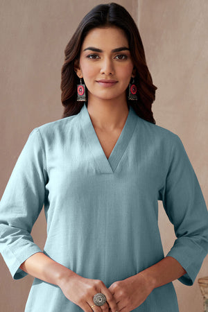 Roza Seher Sky Blue Kurta