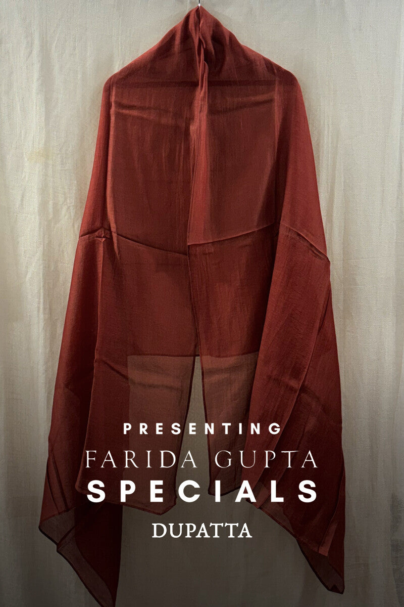 Red Chanderi Dupatta