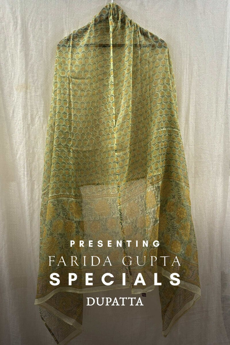 Green Printed Dupatta