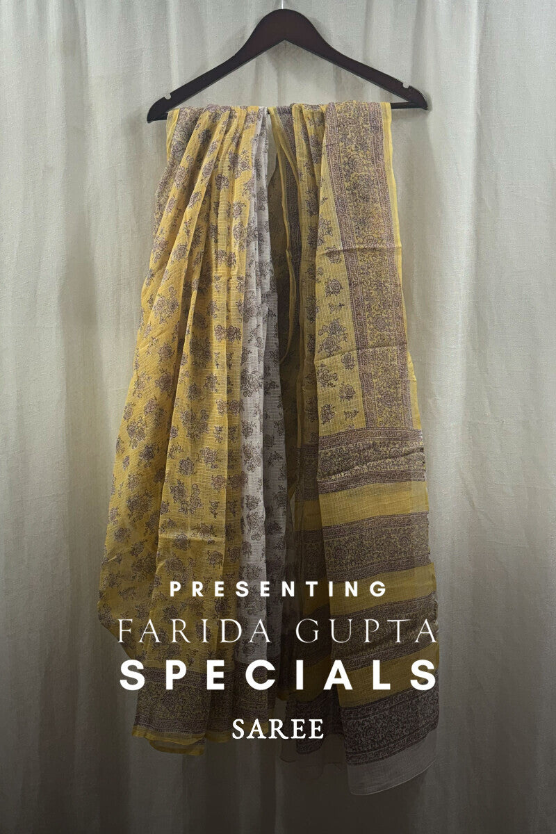 Off-White Sanganeri Saree