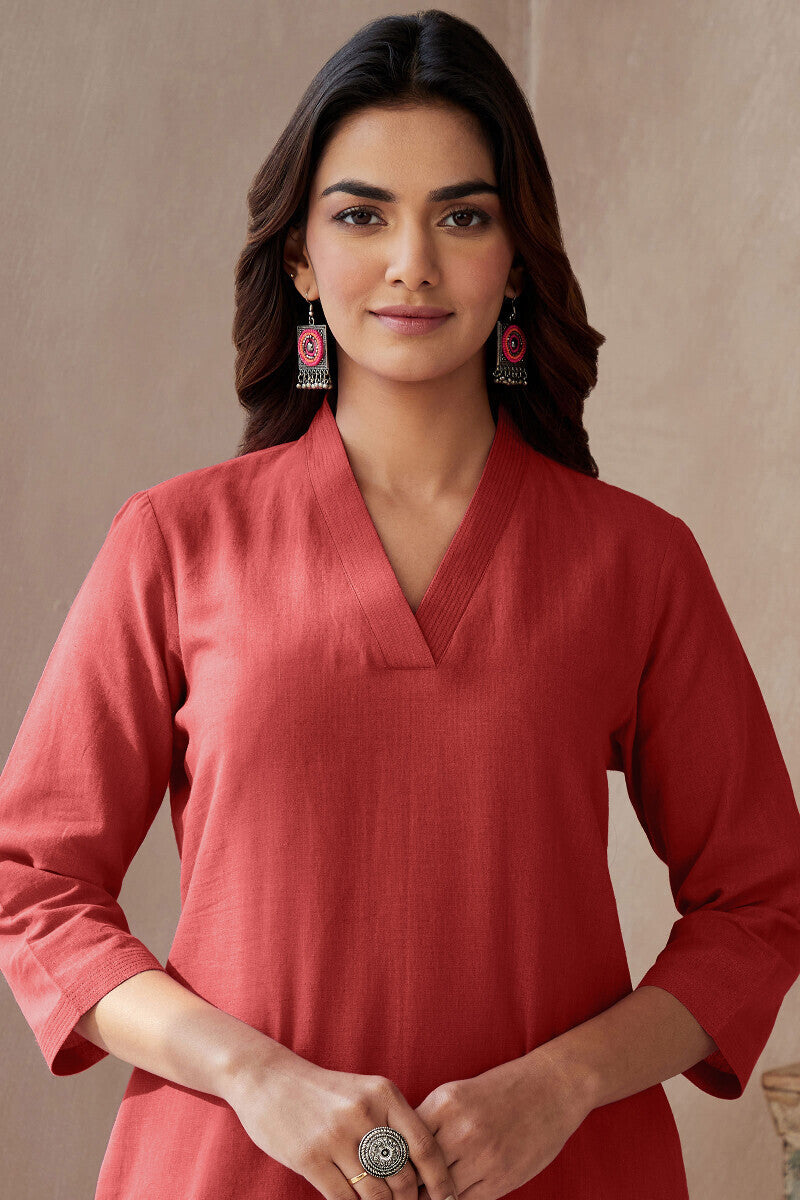 Roza Zoya Brick Red Kurta