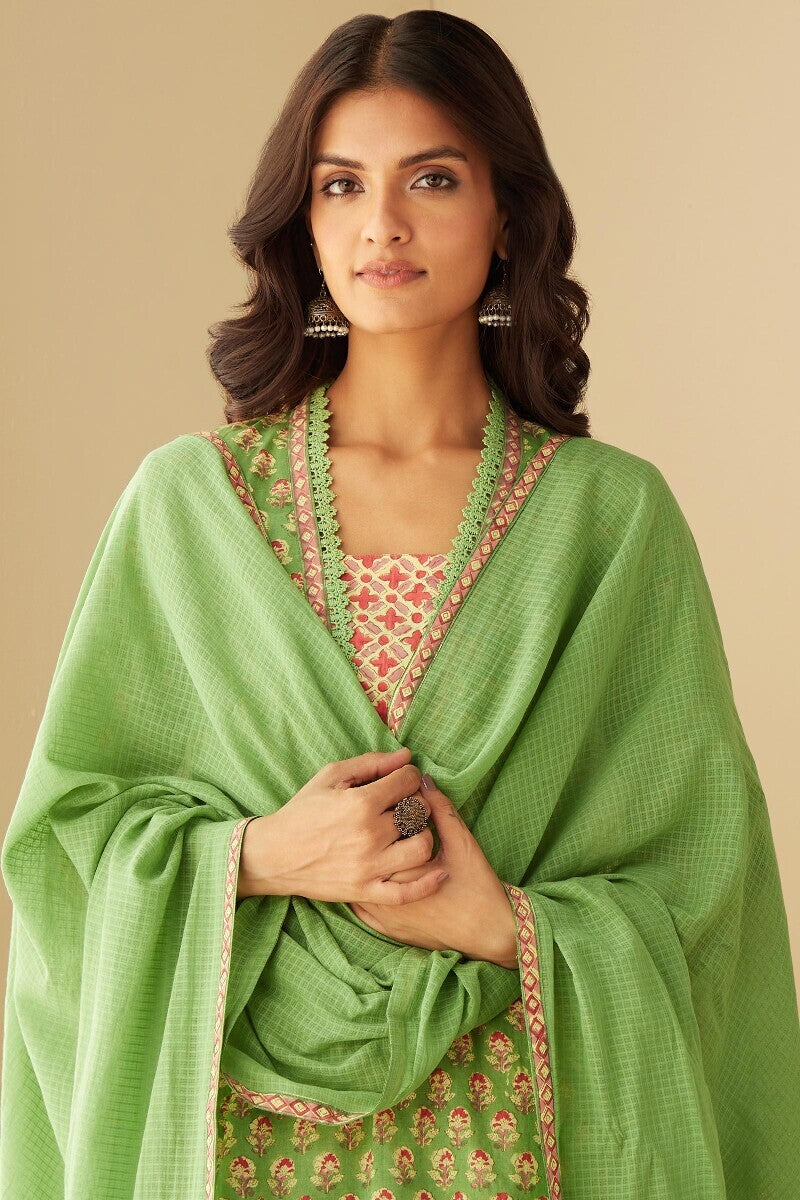 Gulshan Bagh Fizah Green Dupatta