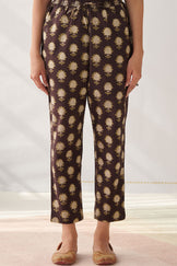 Sehra Mahi Brown Narrow Pants