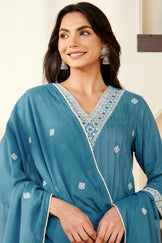 Mehraab Wahida Blue Dupatta