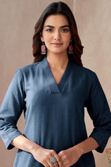 Roza Seher Twilight Blue Kurta