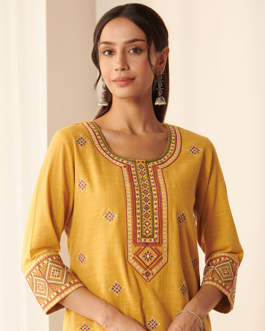 Mehraab Suhana Mustard Kurta