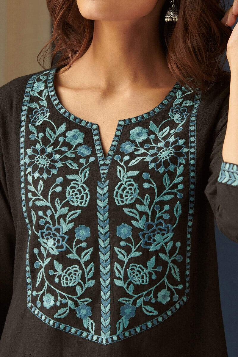 Roza Seerat Black Kurta