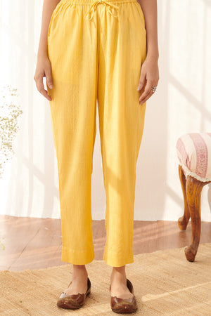 Rosheen Samaira Yellow Narrow Pants