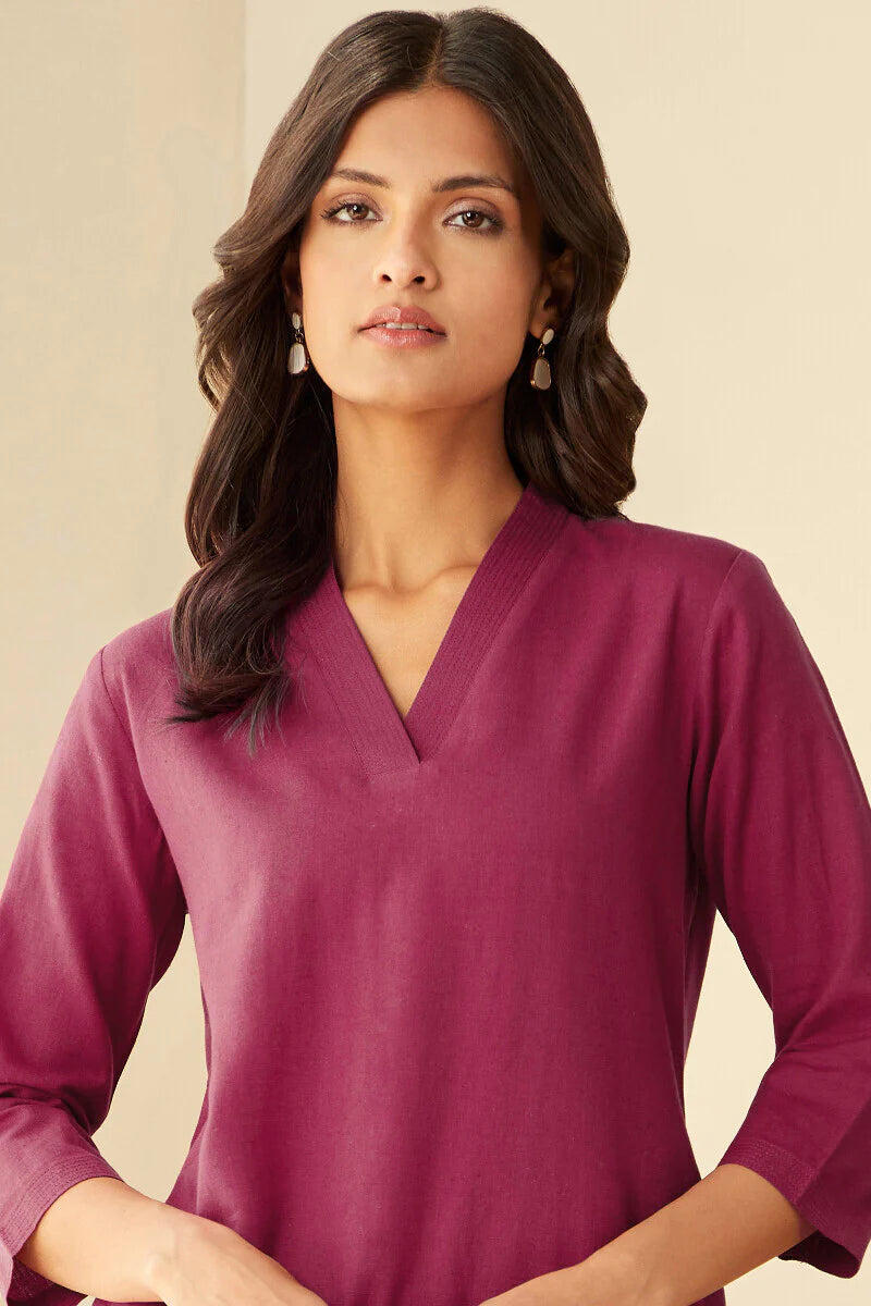 Surplus: Roza Seher Raspberry Pink Kurta