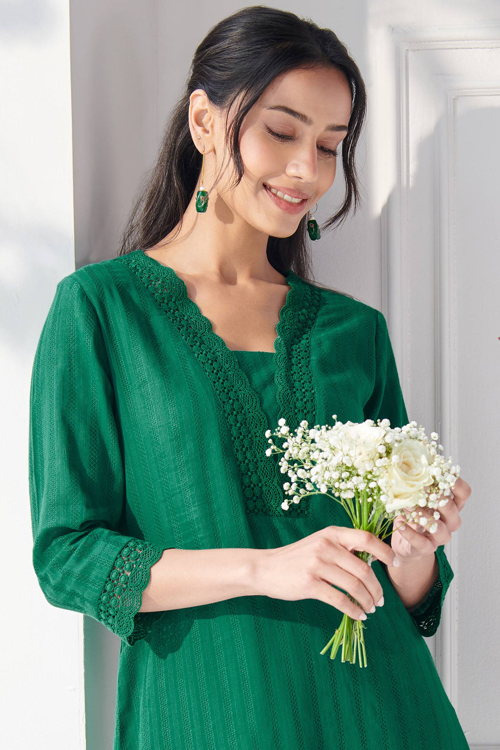 Roza Naaz Green Kurta