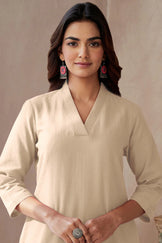 Surplus: Roza Cream Kurta