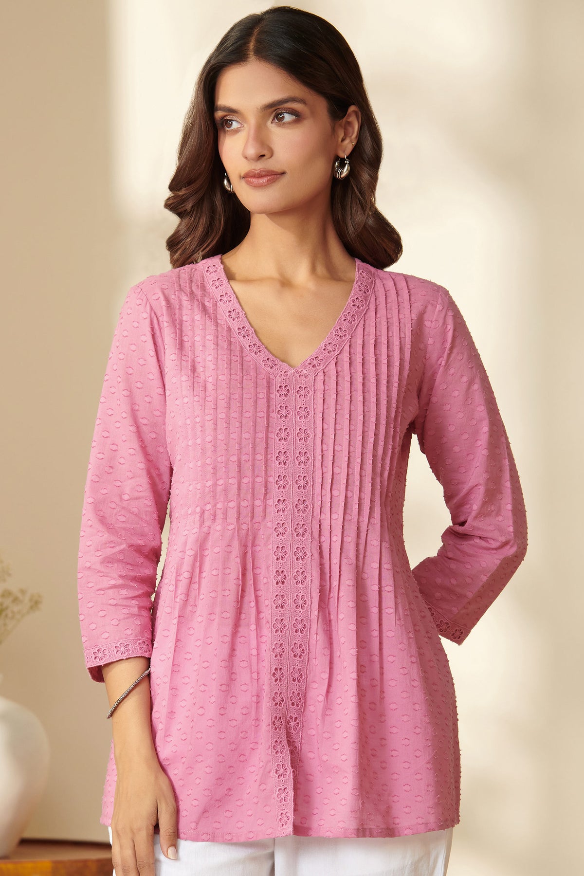 Roza Zareen Pink Top