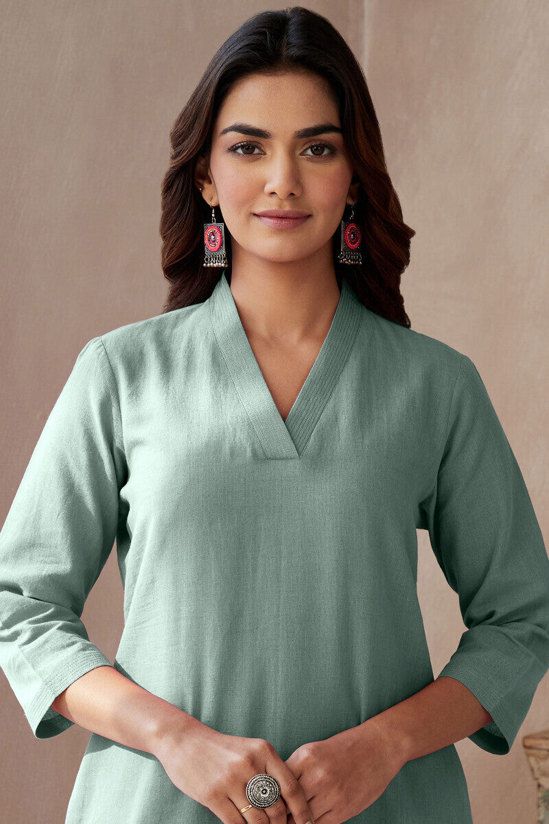 Roza Seher Steel Blue Kurta