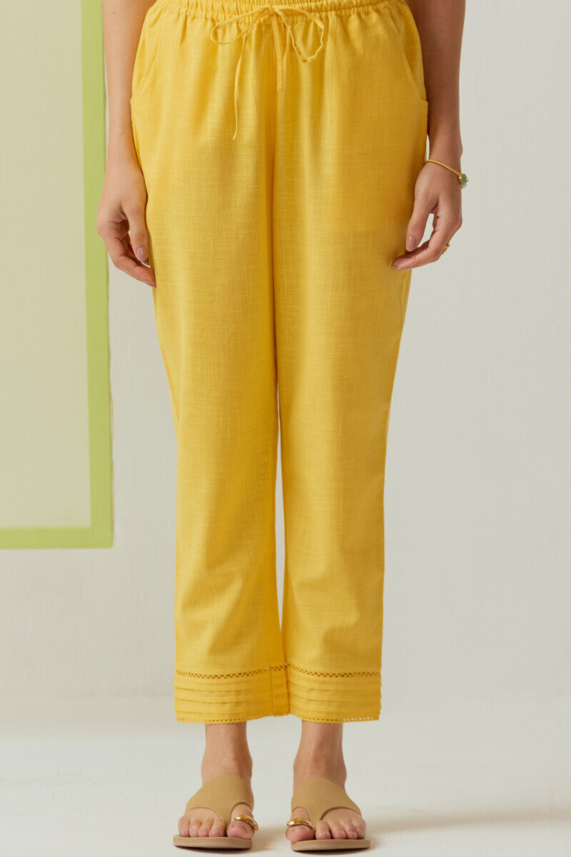 Roza Sahira Yellow Narrow Pants