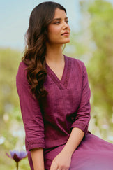 Surplus: Roza Sehr Plum Kurta