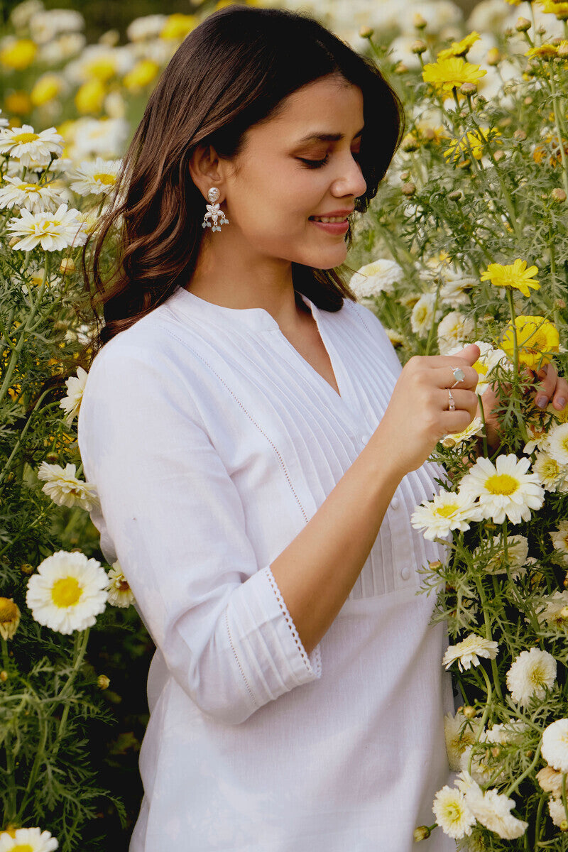 Roza Nida White Kurta