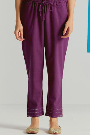 Roza Seerat Purple Narrow Pants