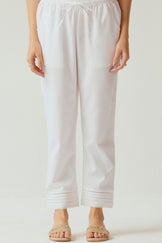 Roza Seerat White Narrow Pants