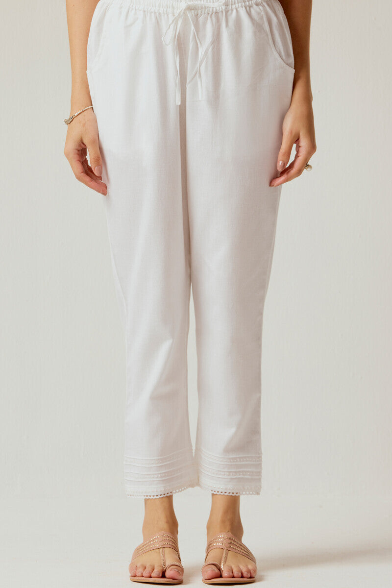 Roza Rumi White Narrow Pants