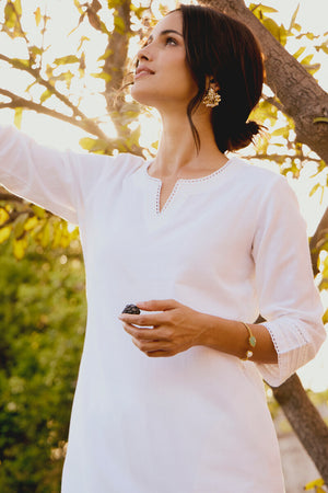 Roza Seerat White Kurta