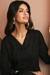 Roza Sehr Black Kurta