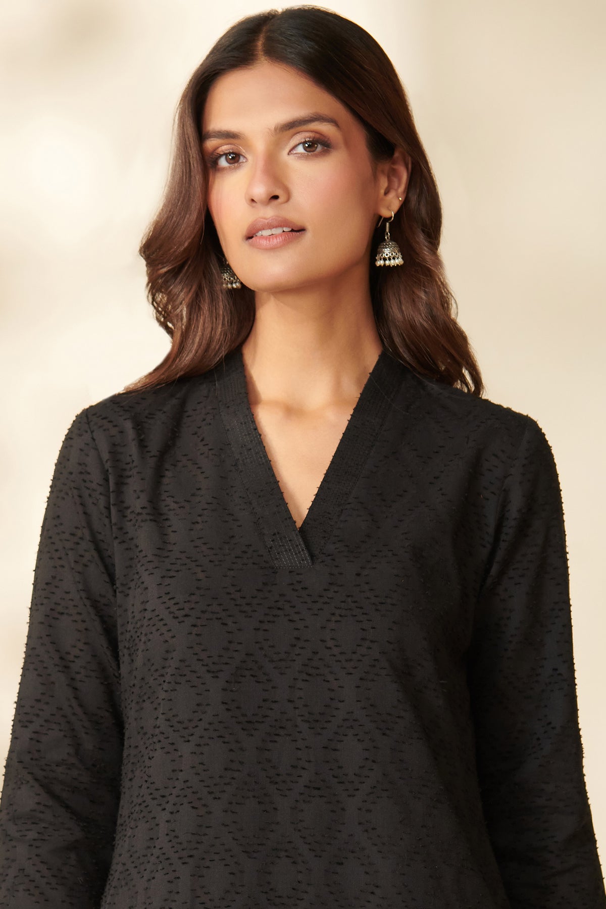 Roza Alya Black Kurta