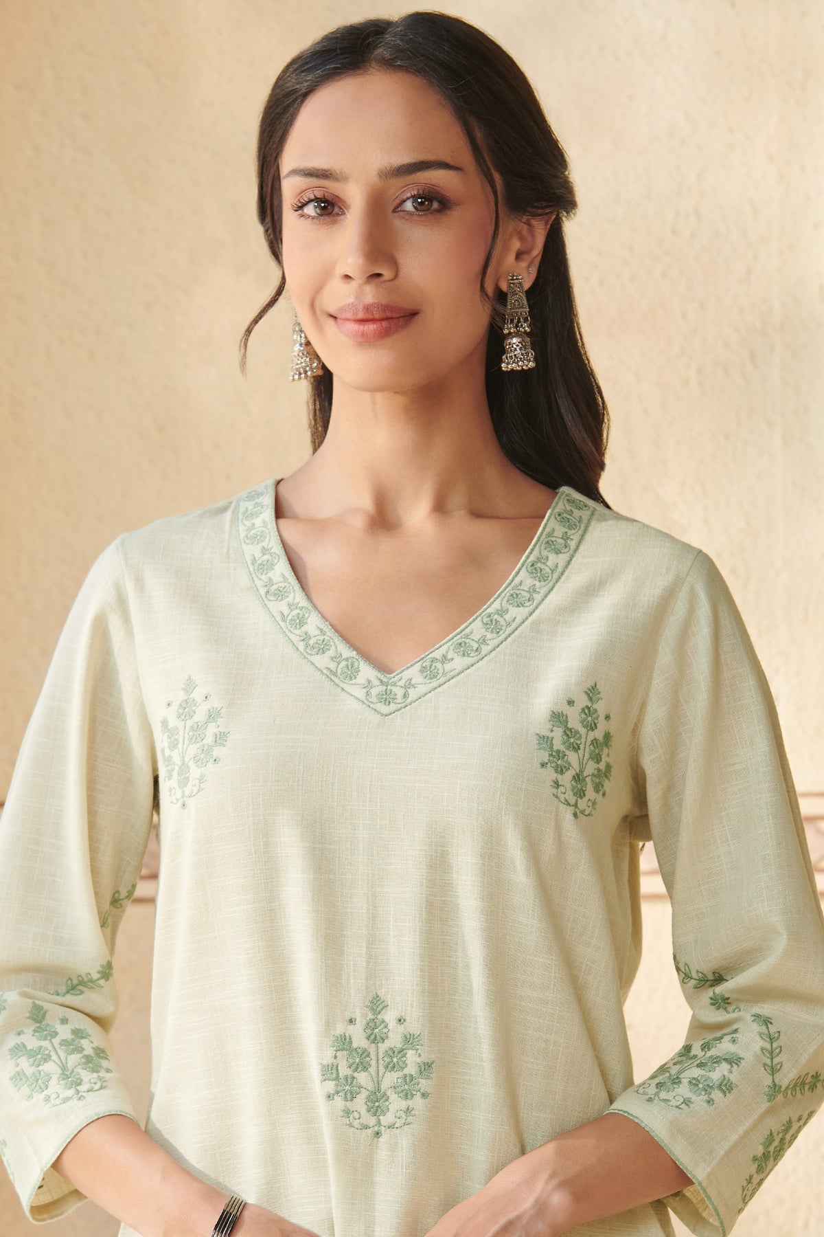 Mehraab Nargis Beige Kurta