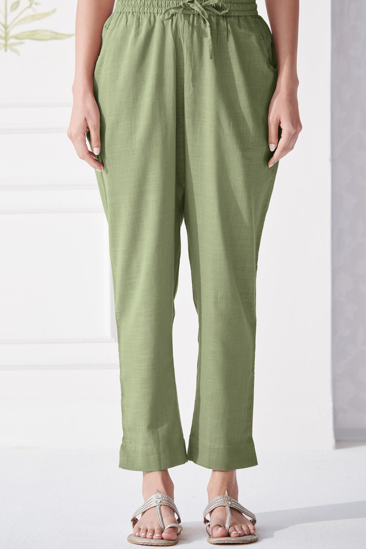 Roza Alia Green Narrow Pants