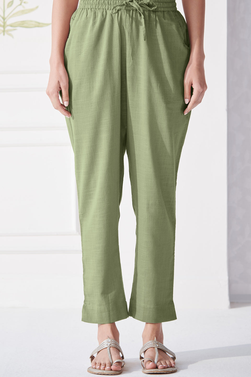 Roza Alia Green Narrow Pants