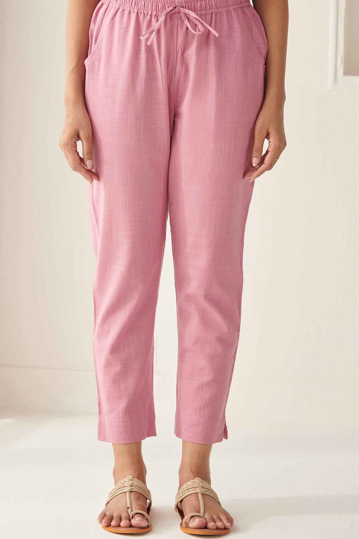 Roza Mahi Pink Narrow Pants