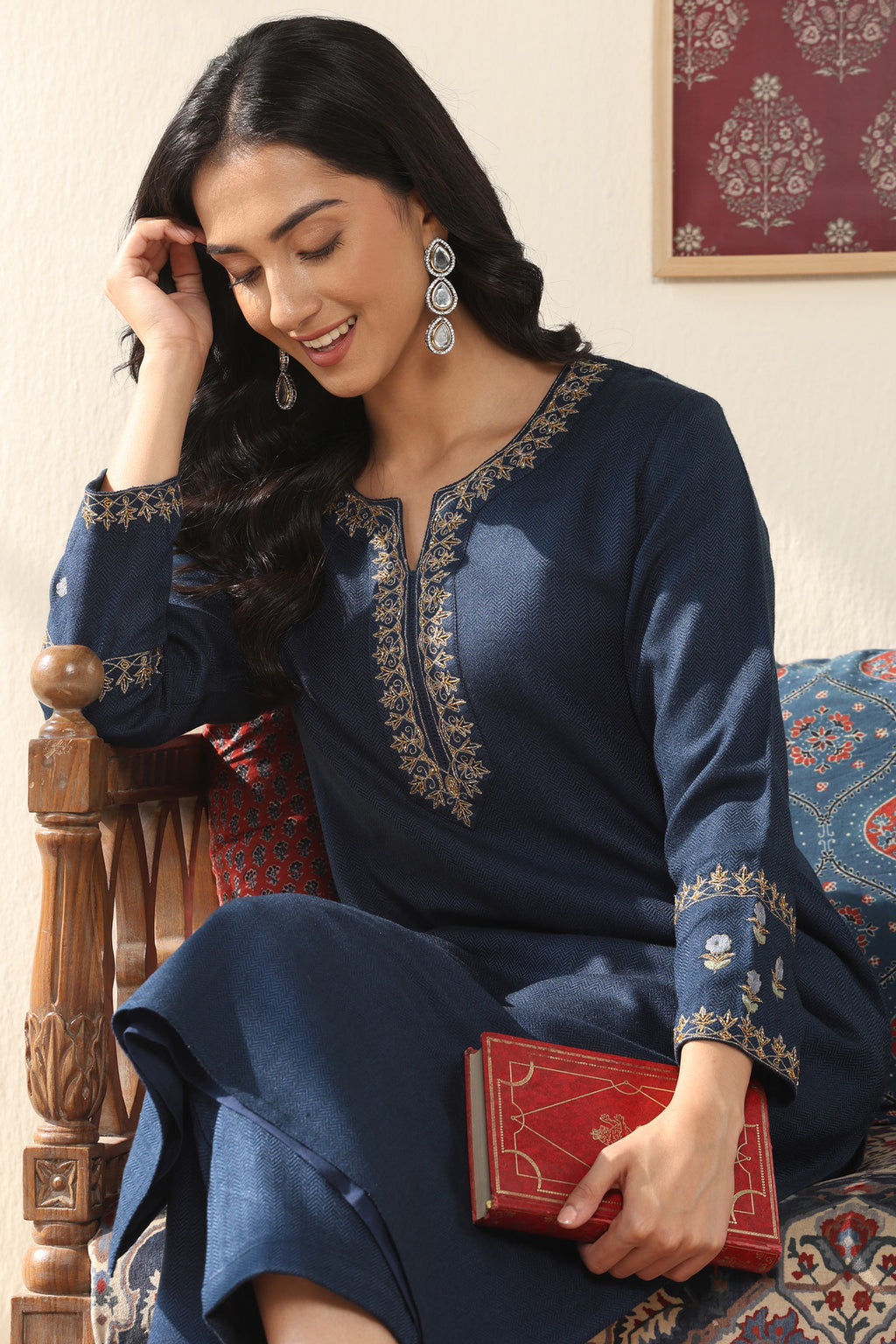 Naadirah Gulnaz Faux Wool Kurta