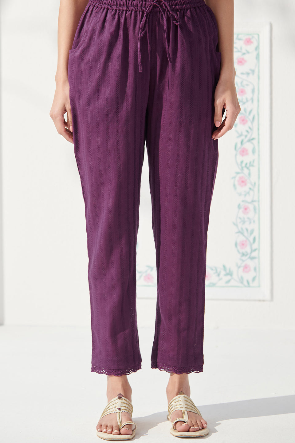Surplus: Roza Mirza Purple Narrow Pants