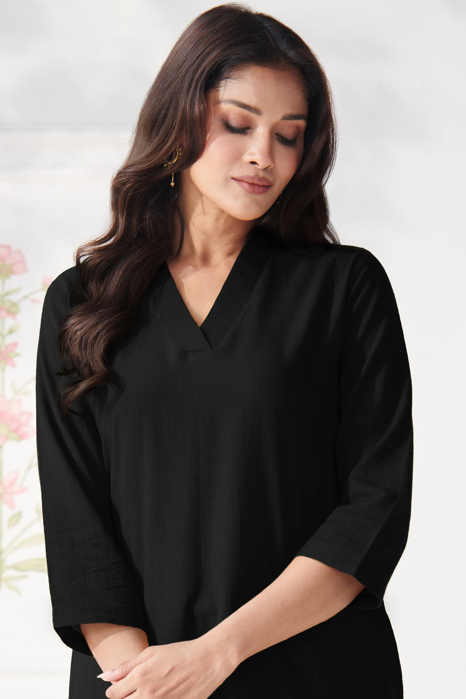 Roza Shaira Black Kurta