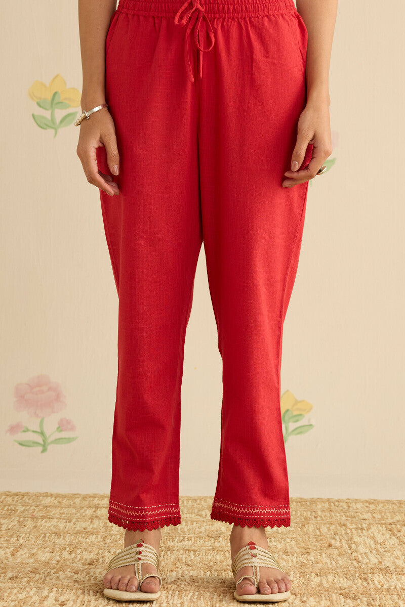 Kashida Kiara Red Narrow Pants