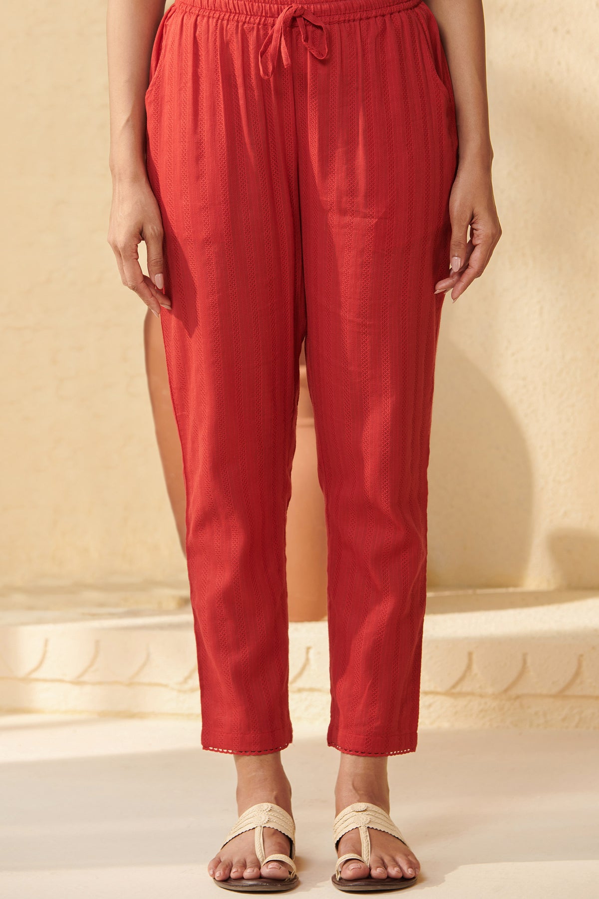 Roza Tara Brick Red Narrow Pants