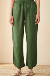 Roza Aaira Bottle Green Pants