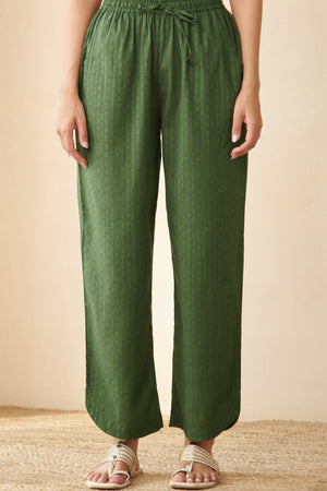 Roza Aaira Bottle Green Pants
