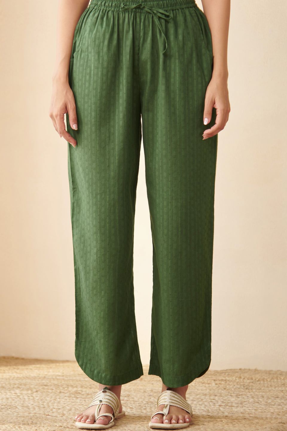 Roza Aaira Bottle Green Pants