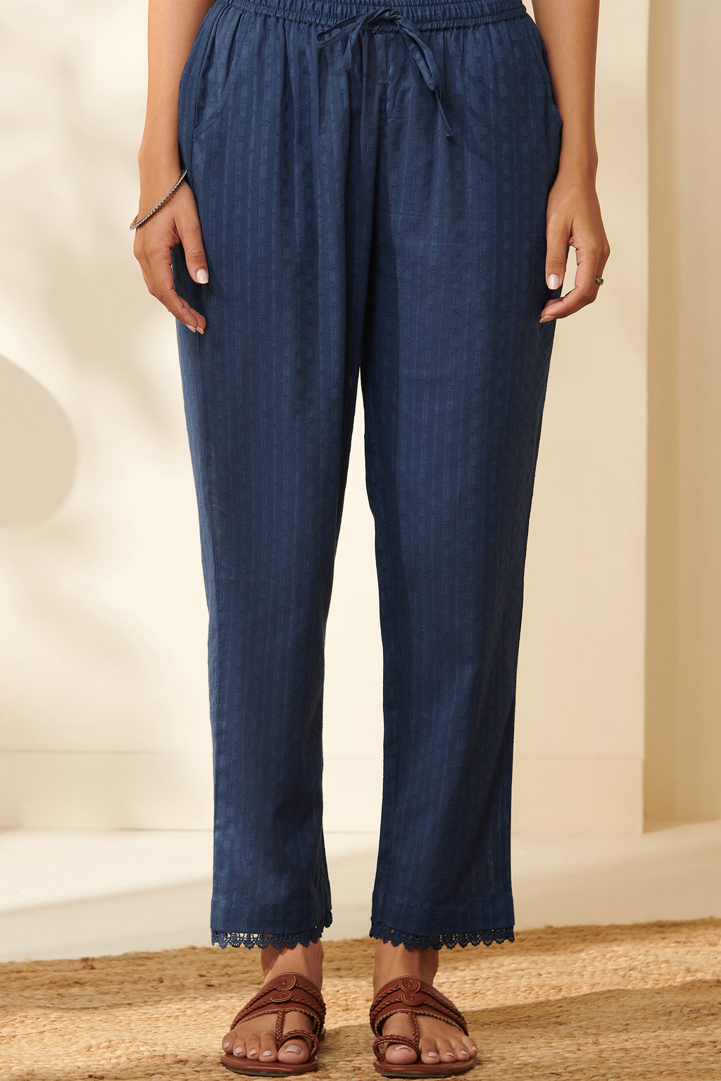 Roza Reema Blue Narrow Pants