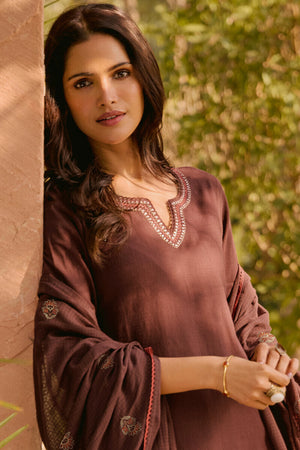 Roza Seerat Brown Kurta