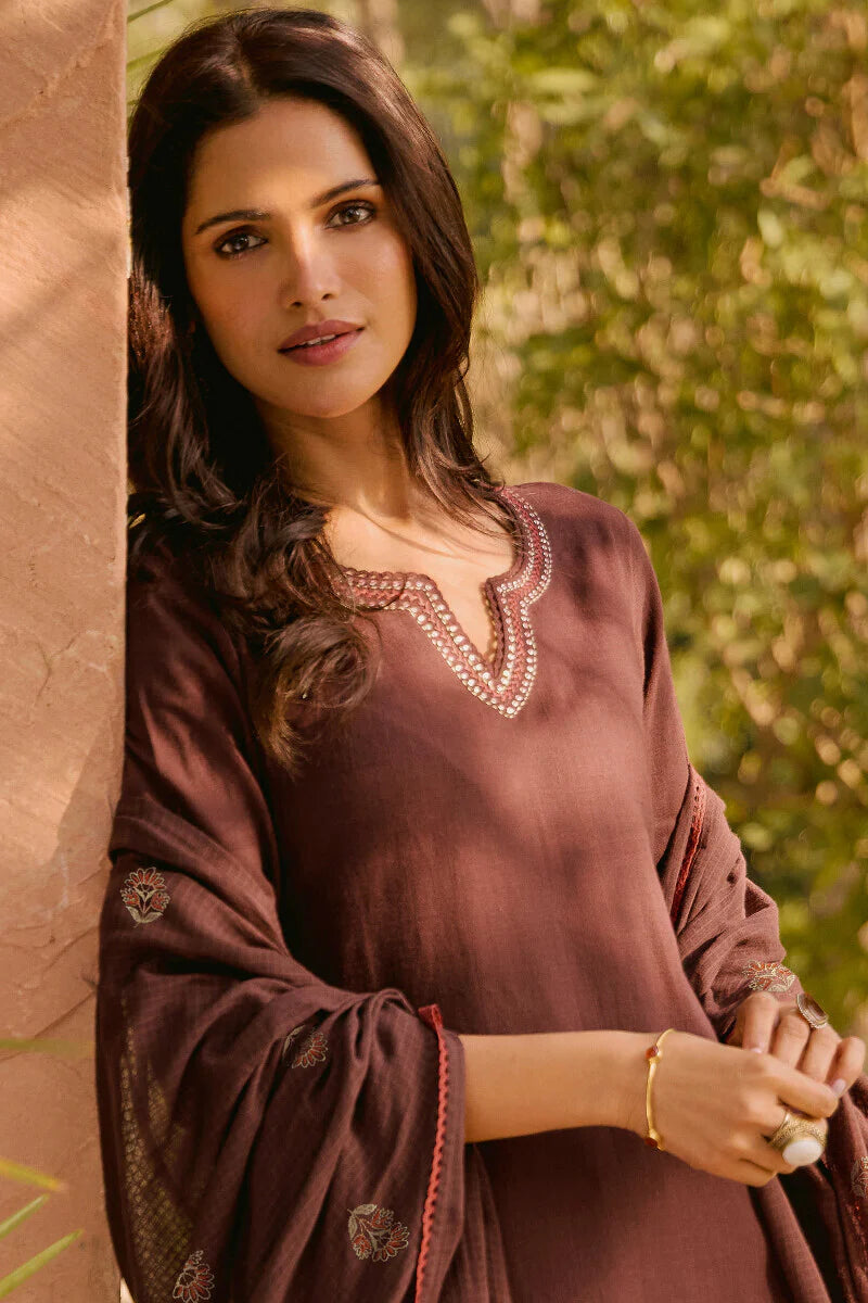 Roza Seerat Brown Kurta