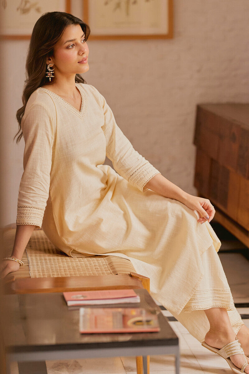 Roza Zara Cream Kurta