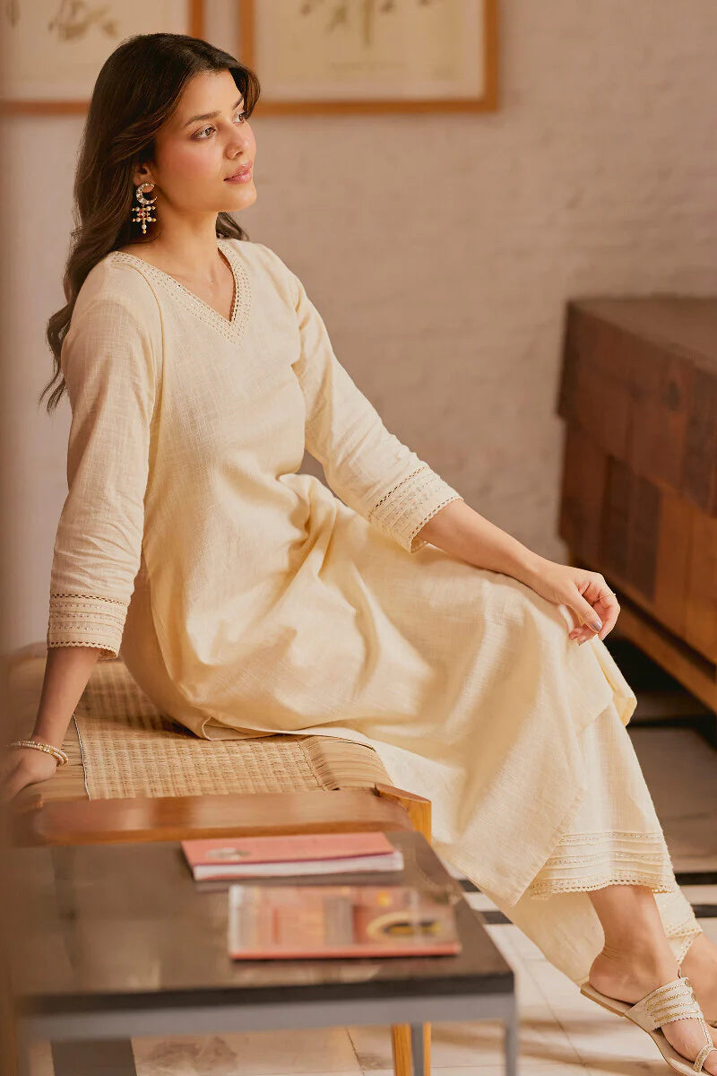 Surplus: Roza Zara Cream Kurta