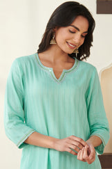 Roza Mehar Blue Kurta