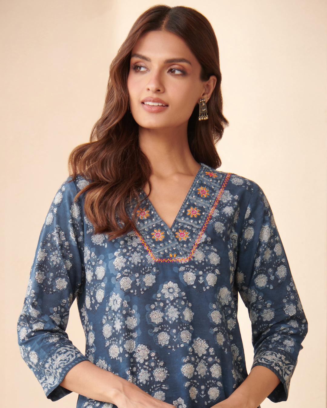Sehra Zahira Bagru Dabu Kurta